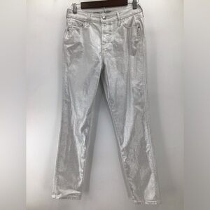 Old Navy Silver High-Rise Vintage Slim Pants